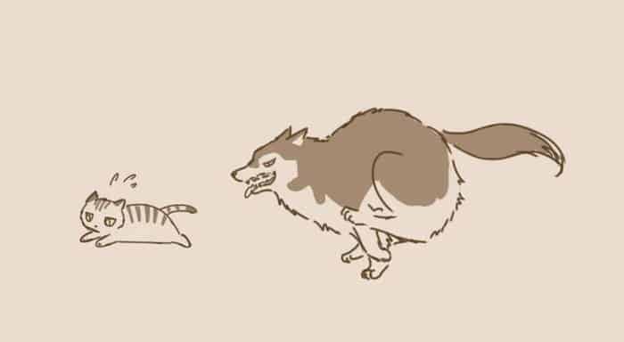 Комикс о коте и собаке